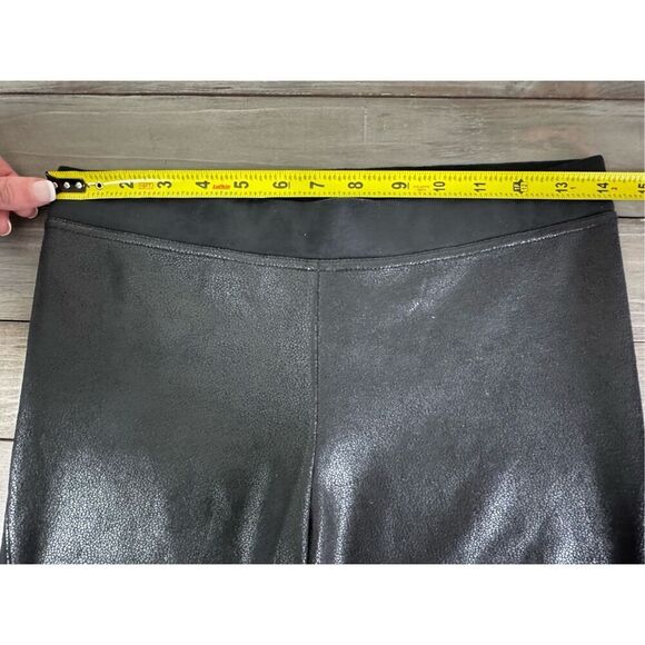 Hale Bob Ultra Suede Black Faux Leather Stretch Legging Size Medium - Picture 11 of 14